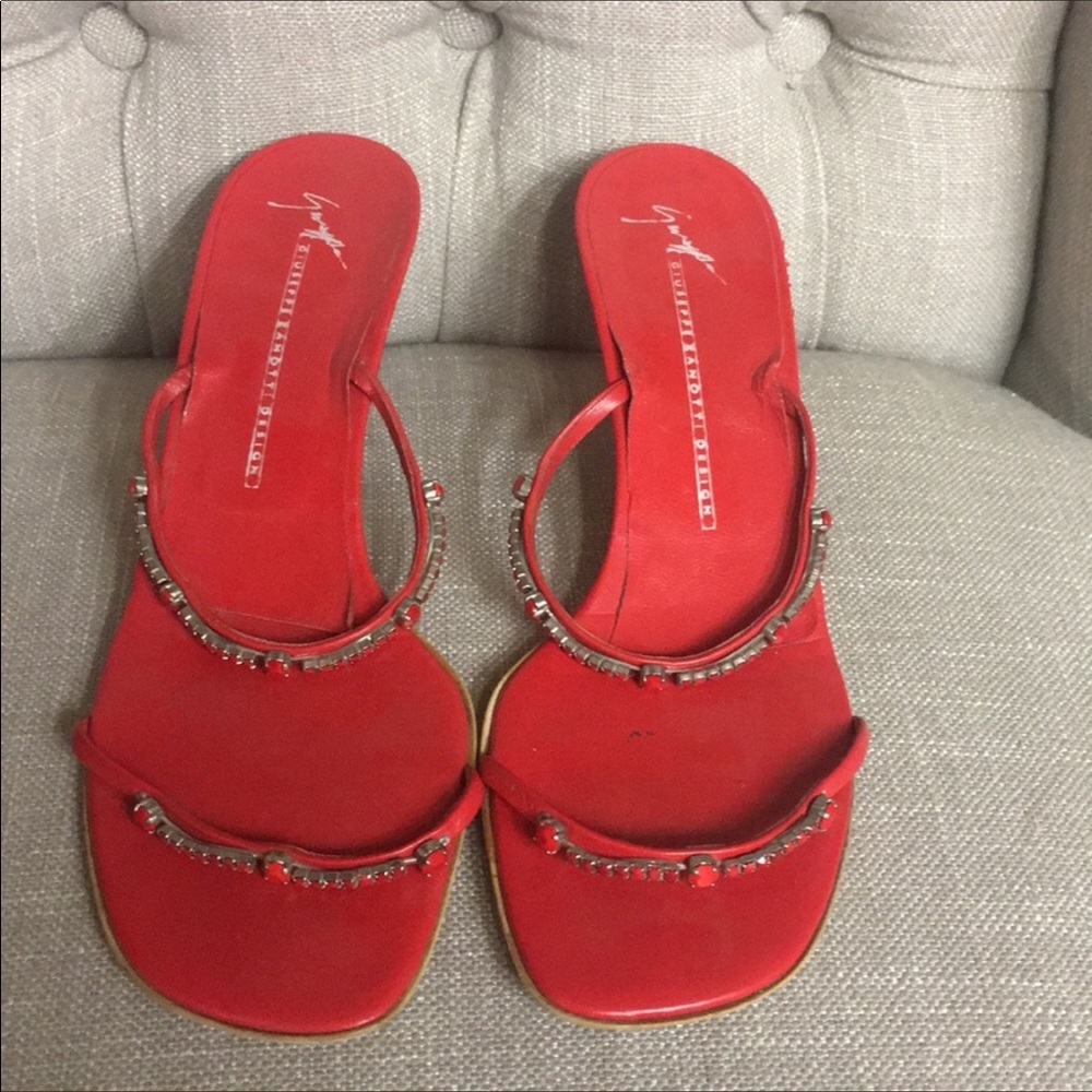Vintage red mules